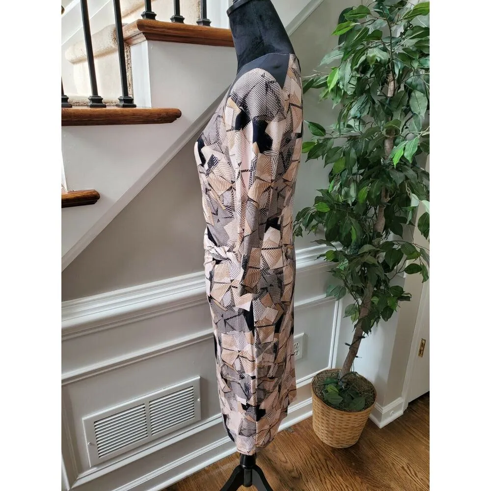 Bloomingdale's Basler Women Viscose Round Neck Long Sleeve Knee Length Dress 36 - Image 6