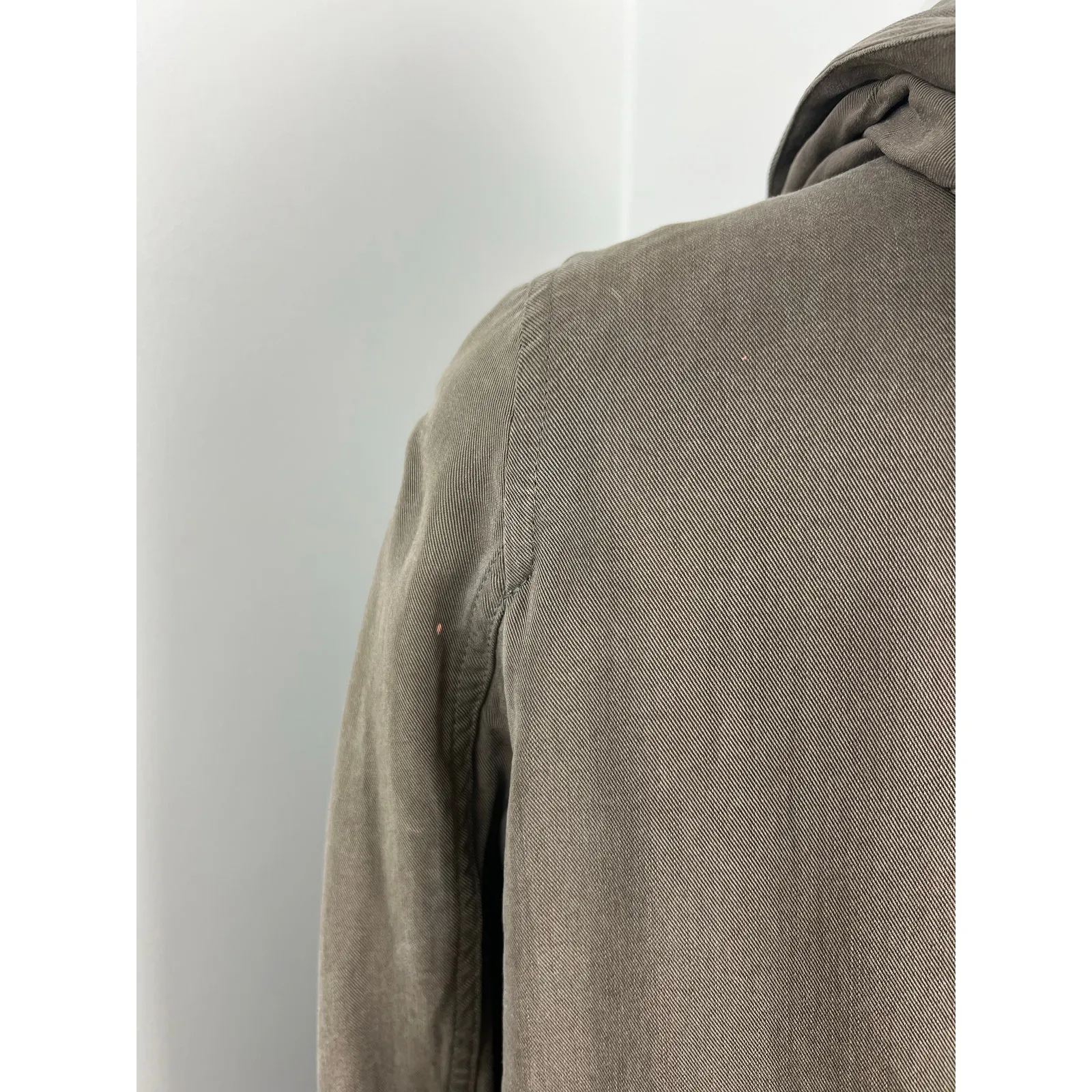 All Saints Portere Draped Hooded Parka in Army Green 4 - Image 12