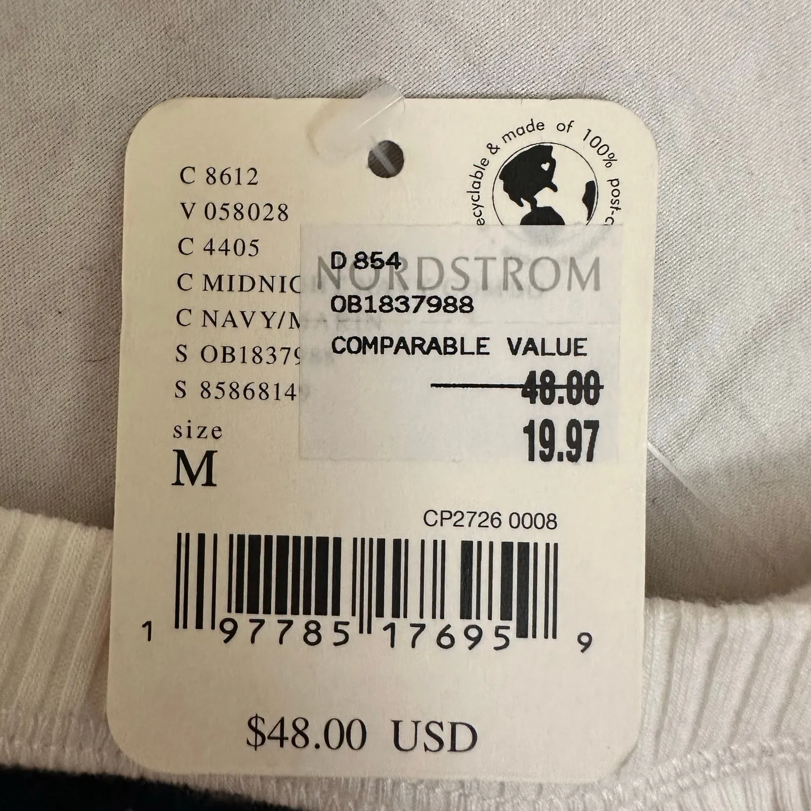 Free People Intimately Slam Dunk Top Size Medium Blue White - Image 6