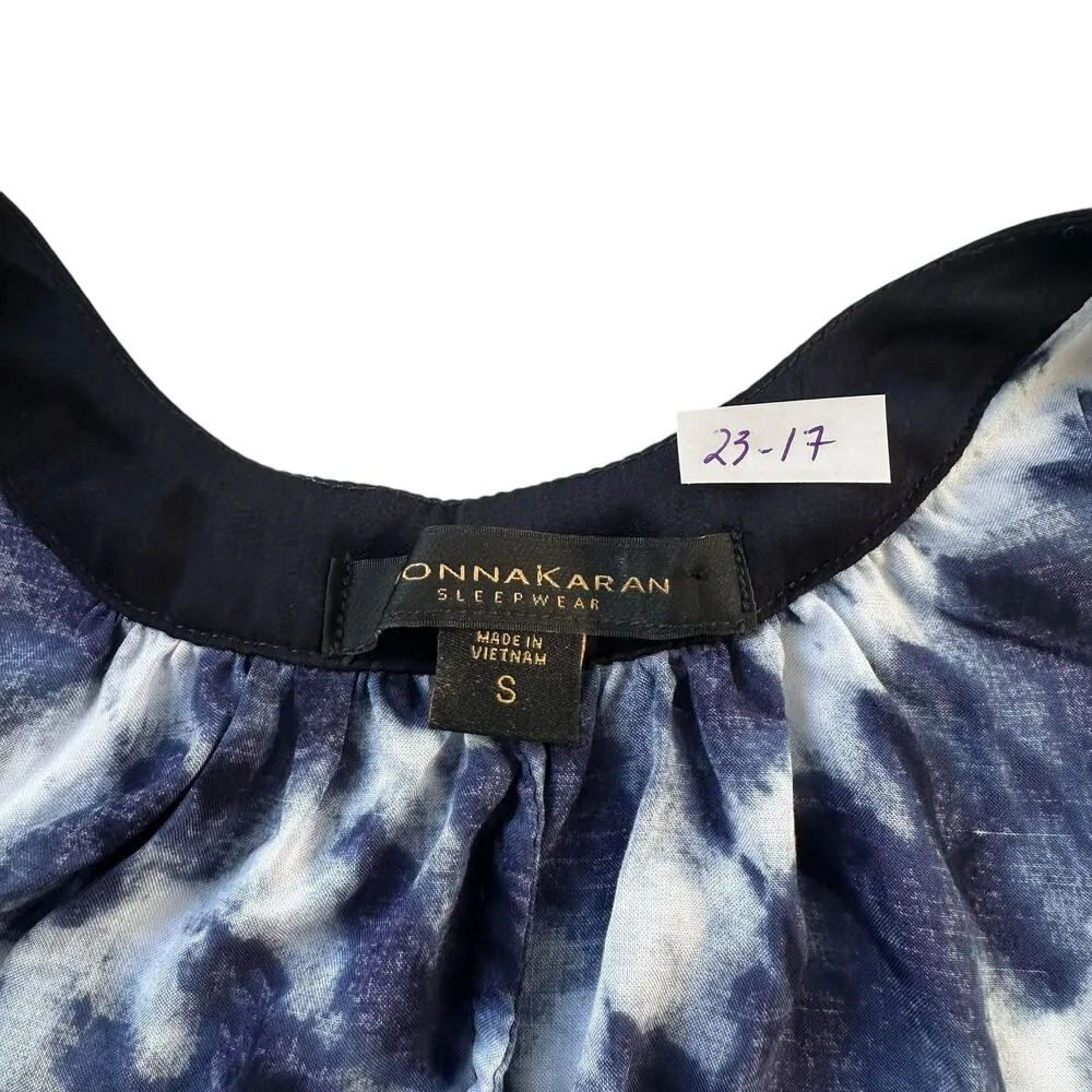 Donna Karan Blue Tie Dye Maxi Dress Sleepwear Women Size Small | 23-17 - Image 5
