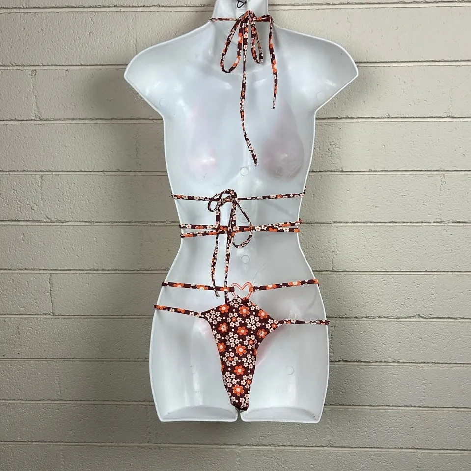 frankie's bikinis Frankie’s Bikinis Tatum Floral Triangle Bikini size S - Image 6