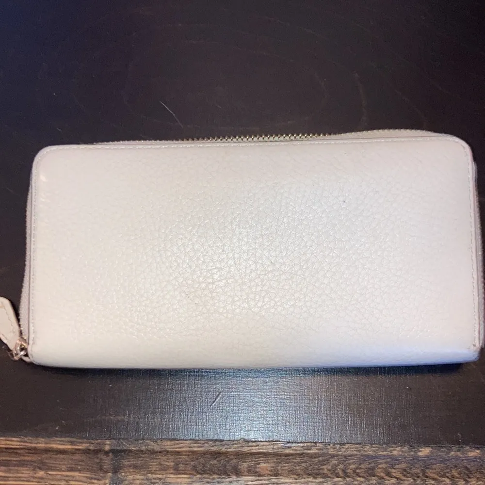 Vintage coach New York zippered check book wallet in cream leather GVC - Image 3