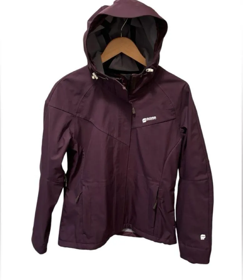 Orage Soft Shell Lightweight Ski Jacket Coat L Purple Fleece Lined Waterproof Size L - Image 12