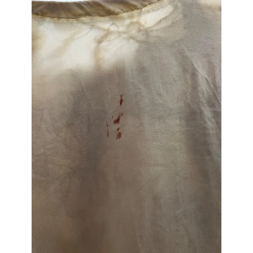 VTG Judith Ann Creations L Beaded Sequins Maxi Skirt Set Dress Formal Gold Ivory Size L - Image 16