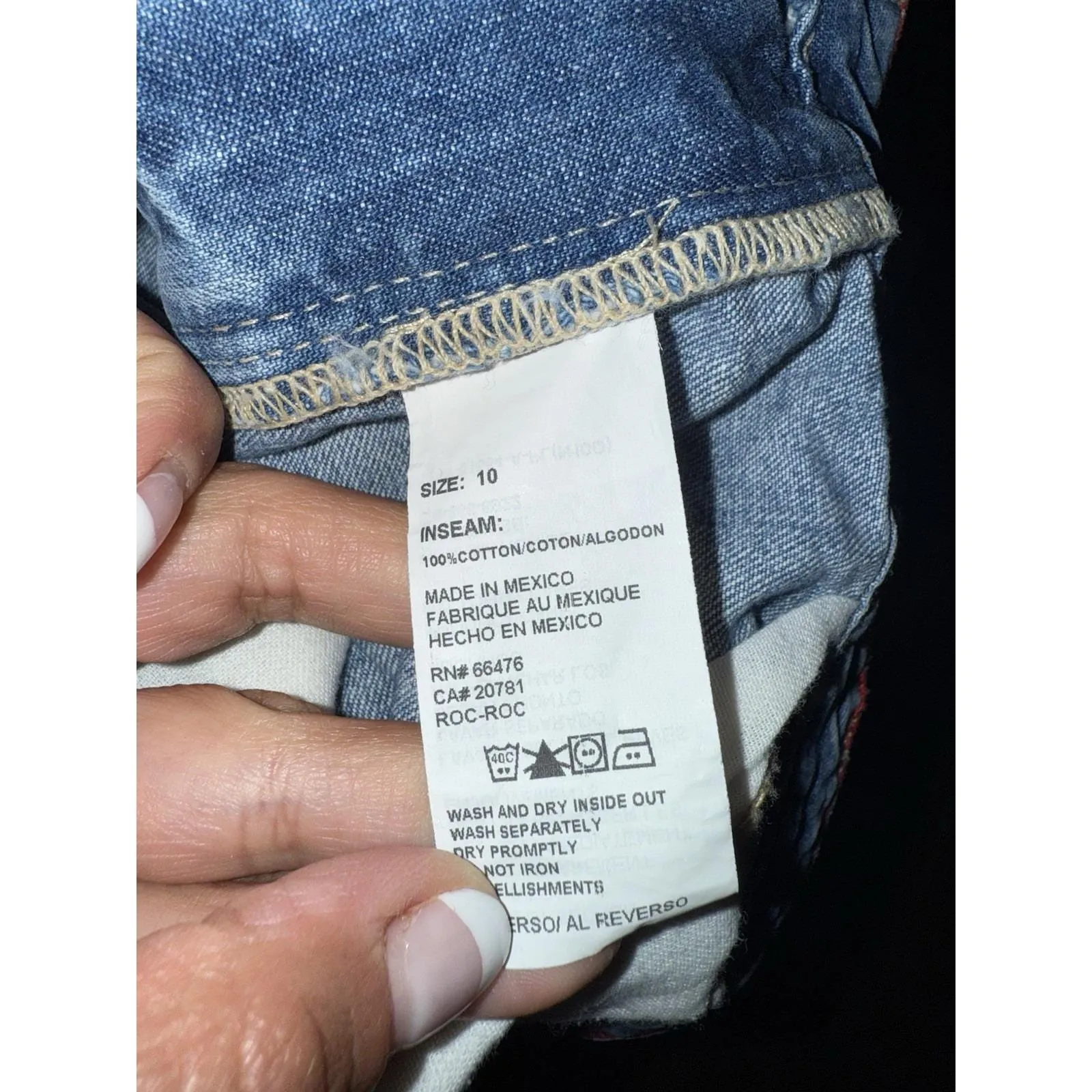 VTG Tommy Hilfiger Jean Skirt‎ Women Size 10 Y2K Patriotic Flag Denim 2002 - Image 7