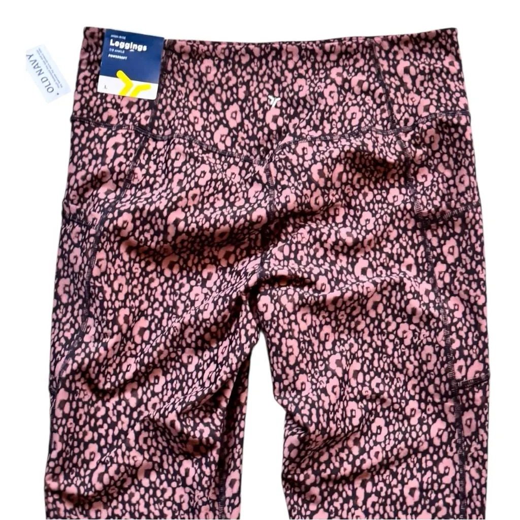 Old Navy Athletic Sporty Women's High Rise 7/8 Ankle Powersoft Leggings Sz L - Image 6