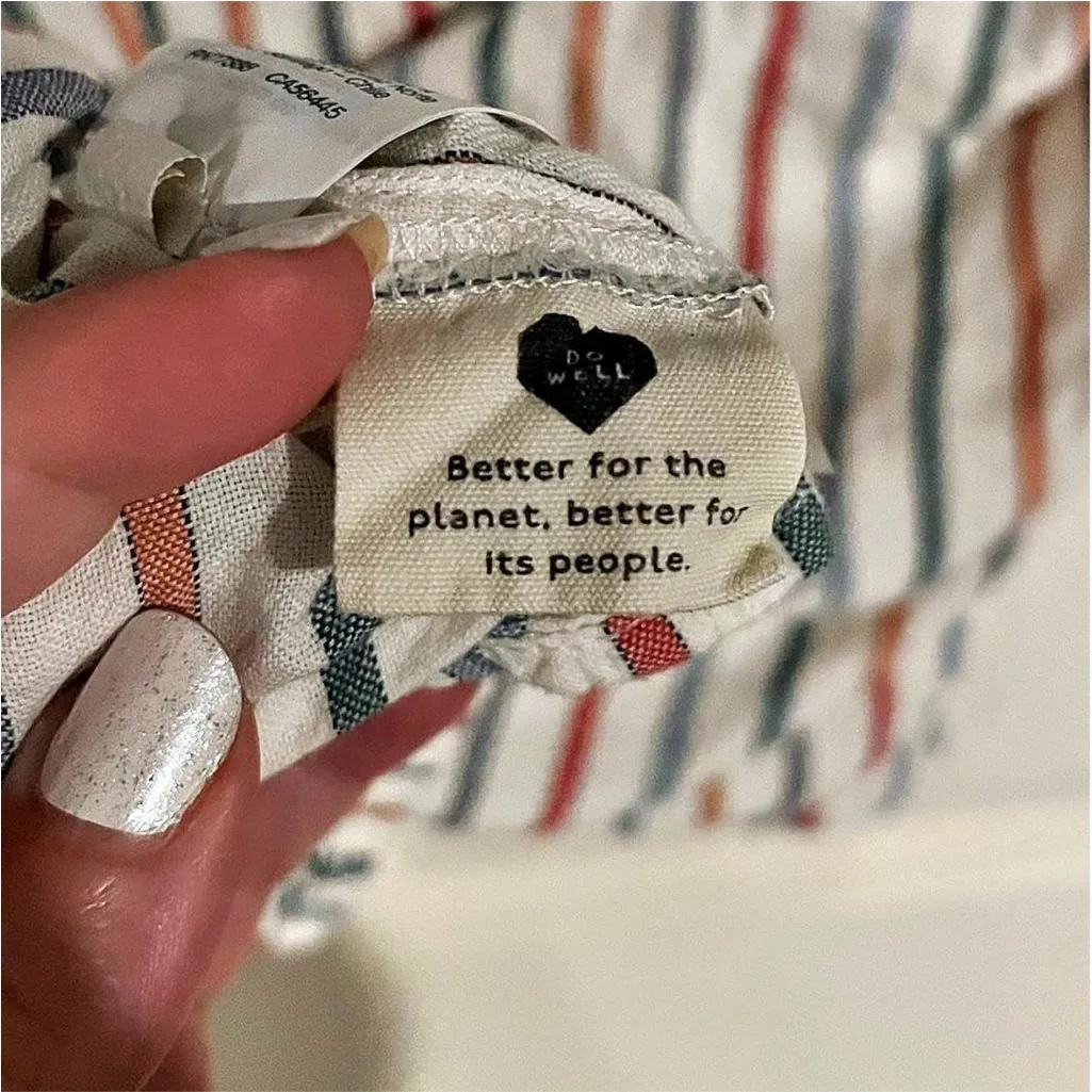 Madewell Women's 100% Cotton Striped Raglan Sleeve Top, Size XS, EUC - Image 6