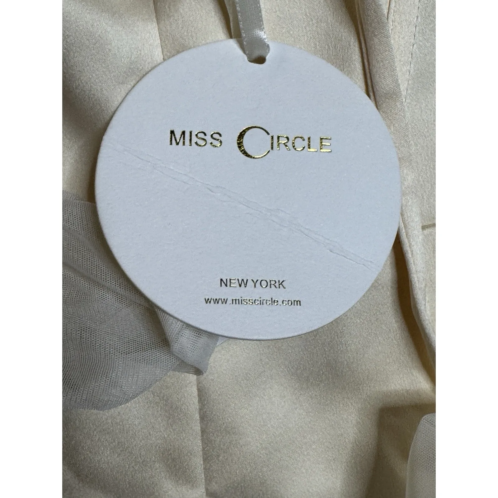 Miss Circle Jocelyn Dress Cream Mesh Satin Mini Club Wear Corset‎ - Image 6
