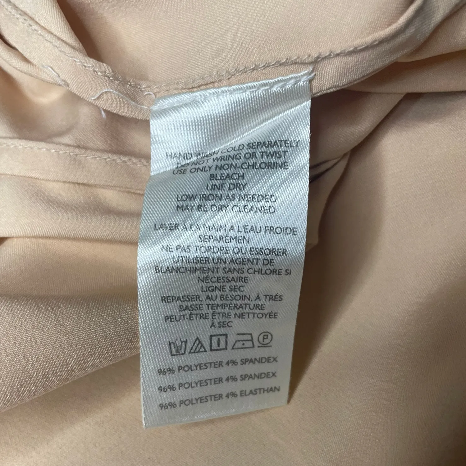 By‎ Anthropologie Collared Silky Off the Shoulder Ruched Button Down, Small NWT Tan - Image 8