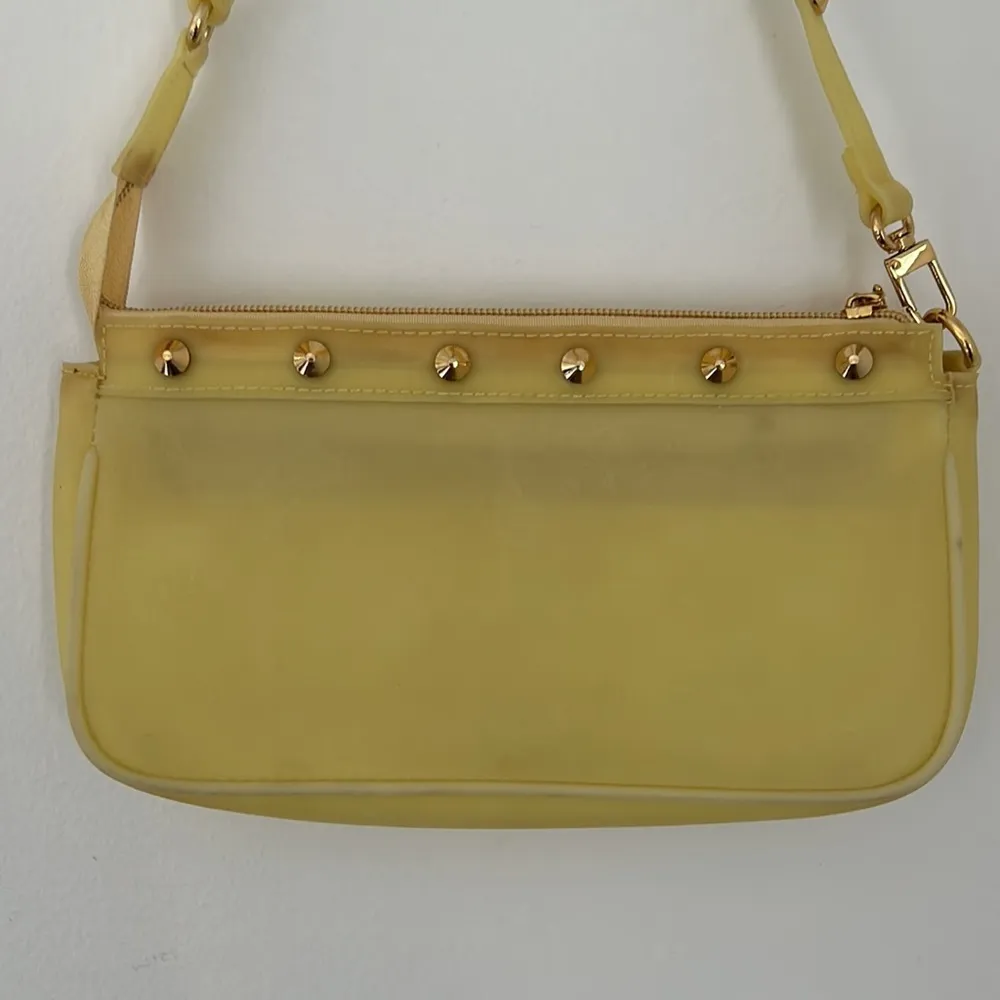 Yellow/Green Rubber Purse Yellow - Image 3
