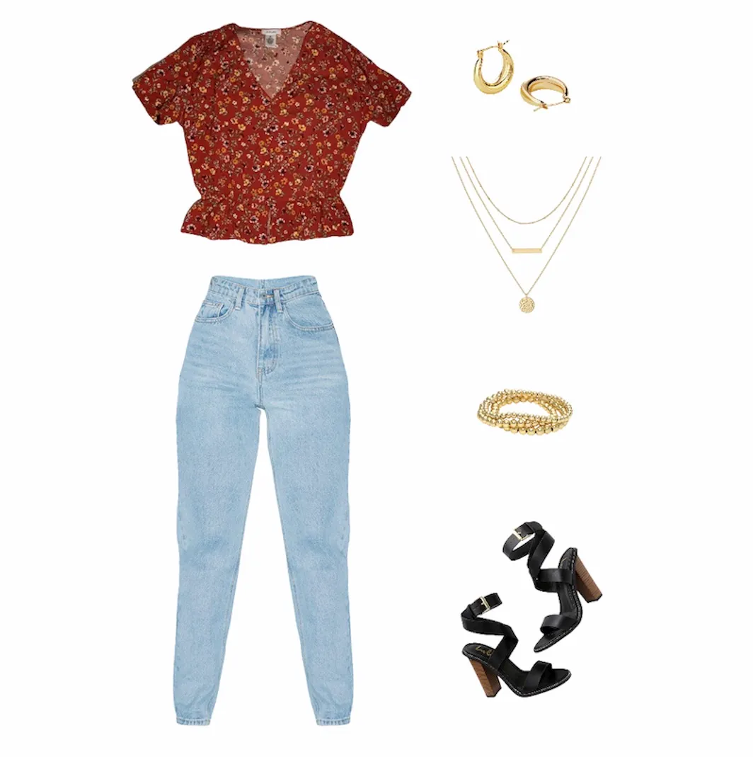 Ginger Floral Top Red Size M - Image 4