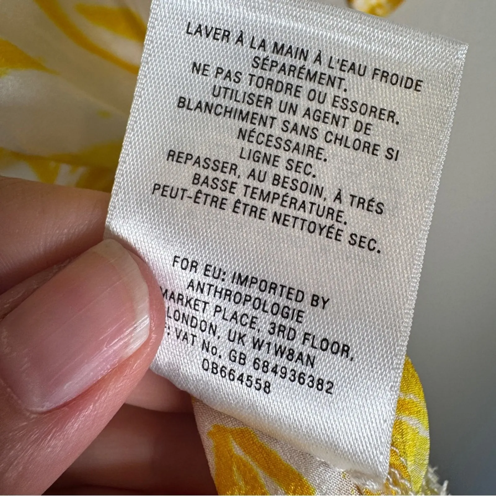 Anthropologie Lilka Yellow Printed Swimsuit Coverup Womens XS Beachy Summer - Image 9