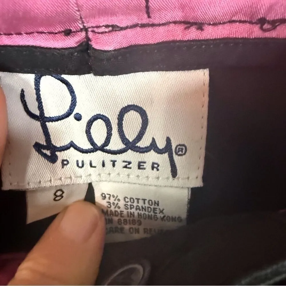 Lilly Pulitzer Black Size 8 Dress Pants Classic Full Length‎ Stretch Preppy - Image 4