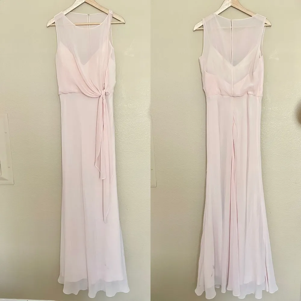 Jenny Yoo Paltrow Chiffon Dress *FLAWED blush - Image 6