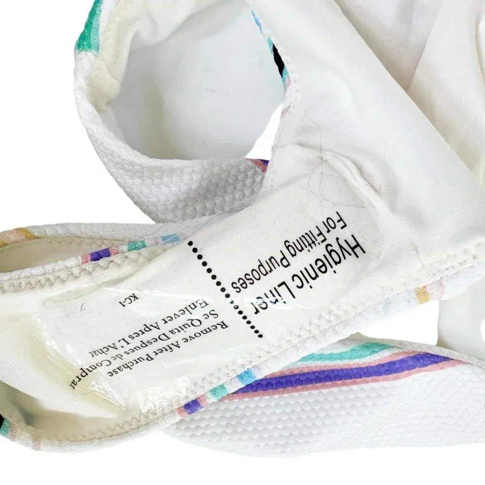 NWT O'Neill Womens Lowtide Rockley Striped Cheeky Bikini Swim Bottoms Size XL - Image 6