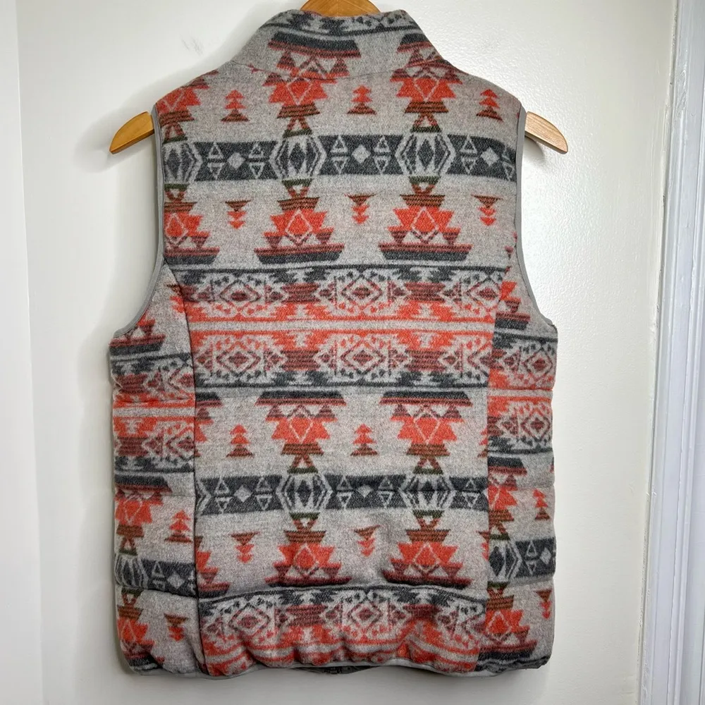 Ruff Hewn Southwest Aztec Vest Toggle Buttons and Zipper Closure Puffy Medium - Image 4
