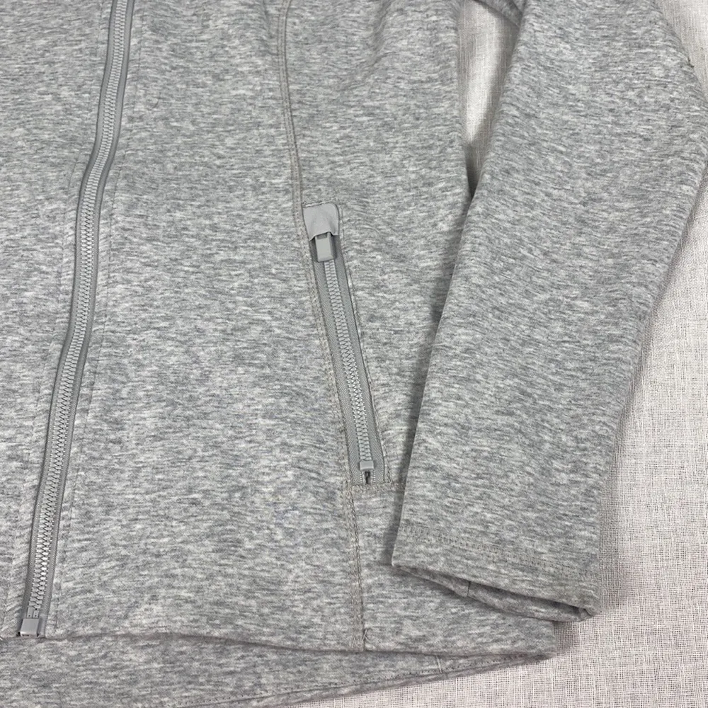 90 Degree by reflex womens full zip gray merled thumb holes hoodie size M Size M - Image 2