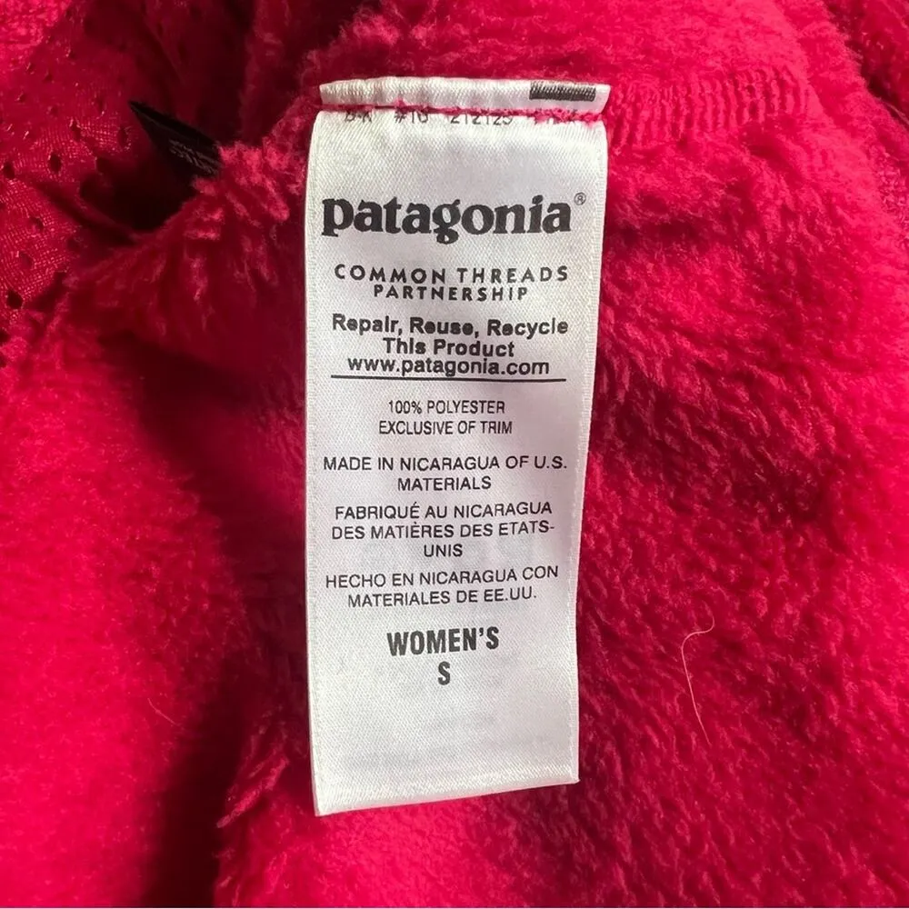 Patagonia Women’s Re-Tool Snap Funnel Neck Hot Pink Fleece Pullover Jacket Sz S - Image 6