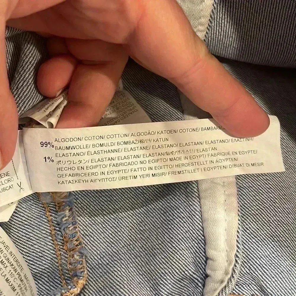 ZARA Trafaluc Denim Jacket Size Medium - Image 7