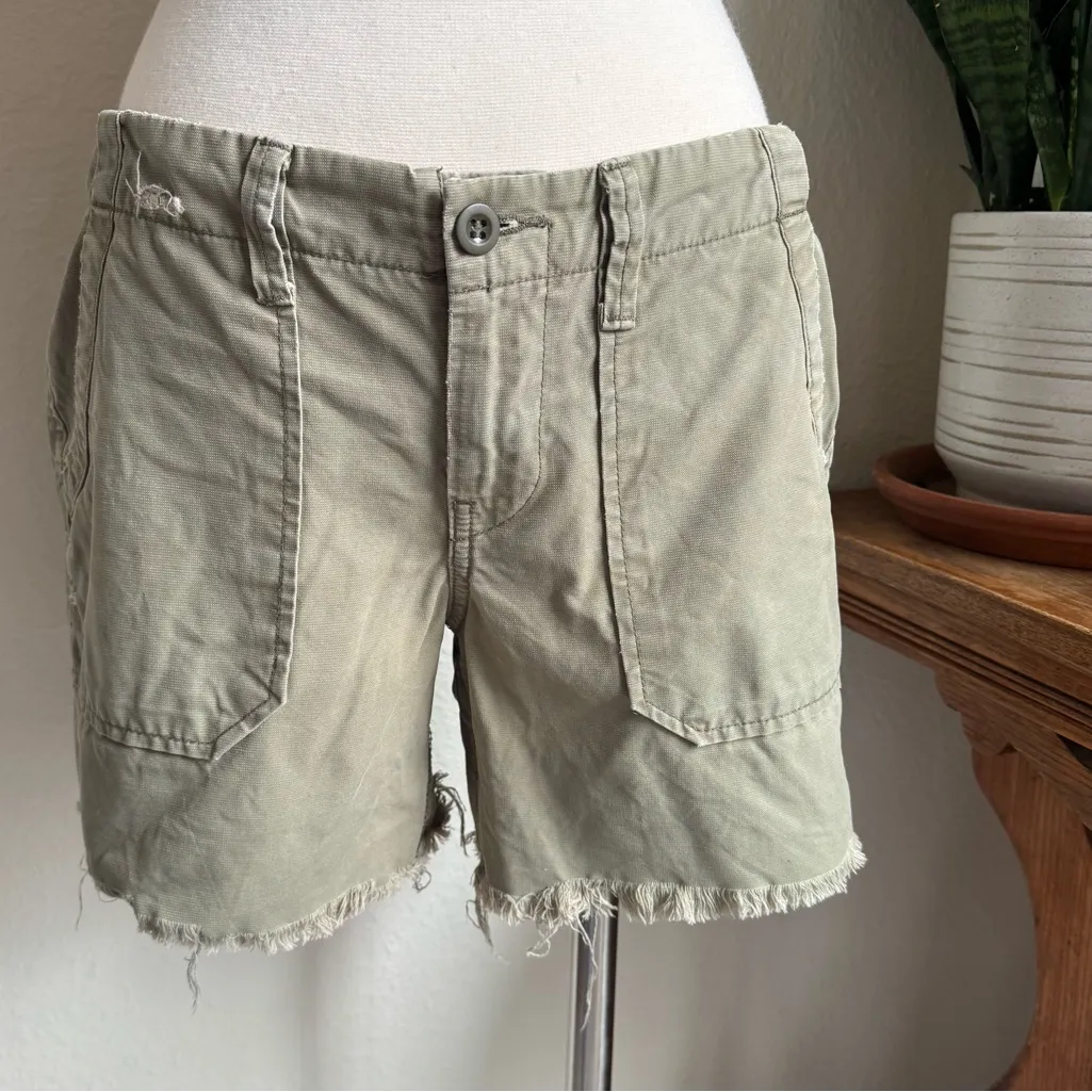 Vintage Y2K‎ Lucky Brand Dungarees Cutoff Utility Shorts 100% Cotton Size 2 - Image 9