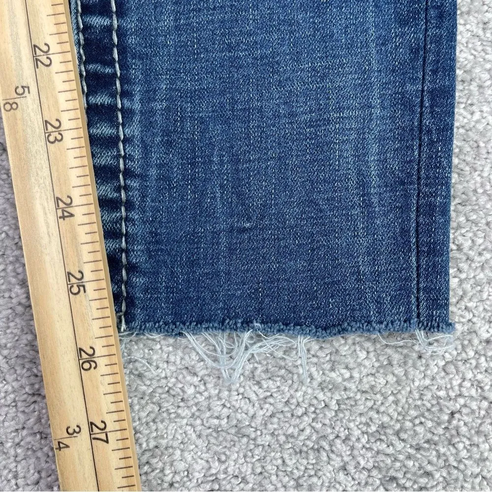 Daytrip Lynx Jeans Women’s 23 Blue Skinny Low Rise Dark Wash Denim Distressed - Image 11