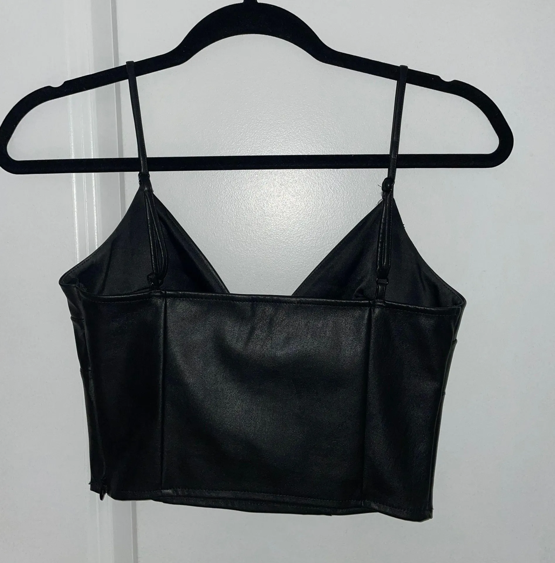 EXPRESS Leather Crop Tank - Image 2
