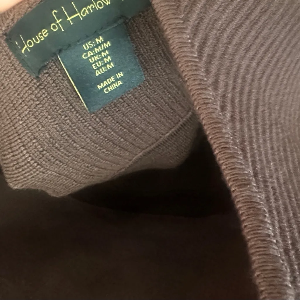 House of Harlow 1960 Chocolate Ribbed Dress Brown Size M - Image 5