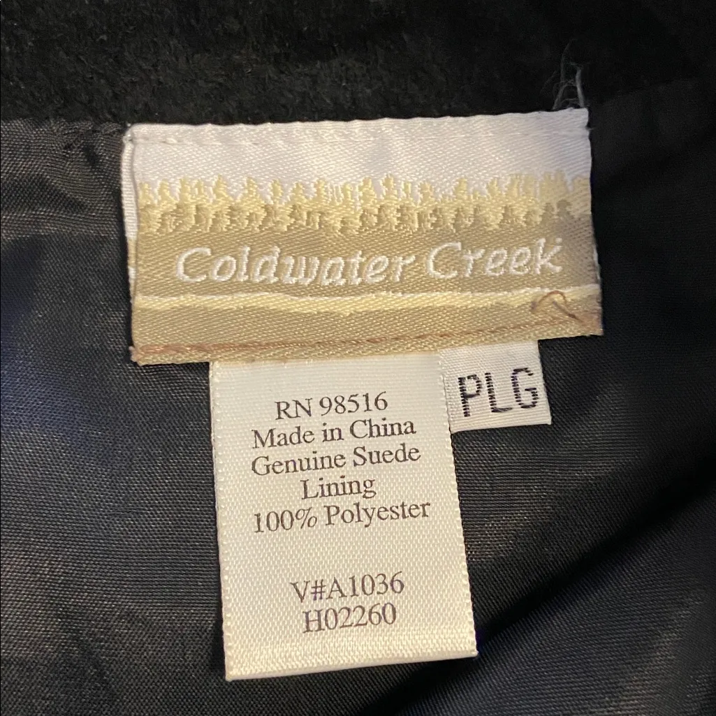 Coldwater Creek Leather Elegant Black Mini Skirt size PLG length 19” waist 32” - Image 4