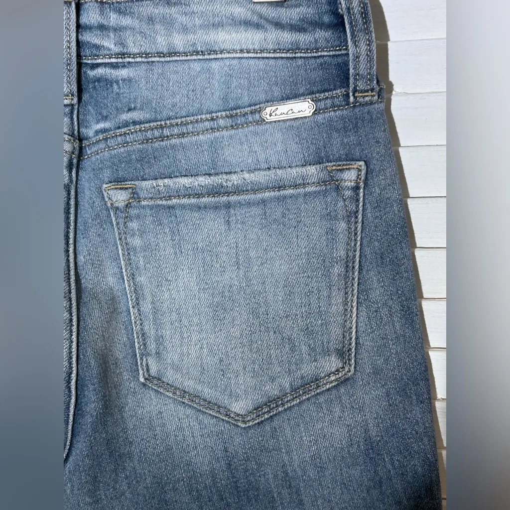 Kancan Signature Estilo skinny stretch ankle blue jeans Waist size 26 raw hem - Image 4