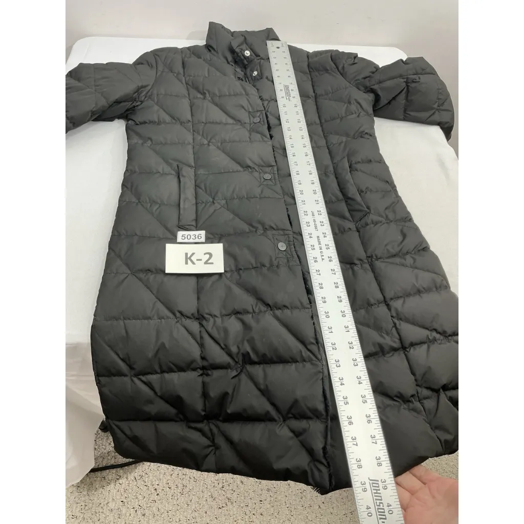 Womans Utek Design Quilted Puffer Coat Medium Black - Image 7