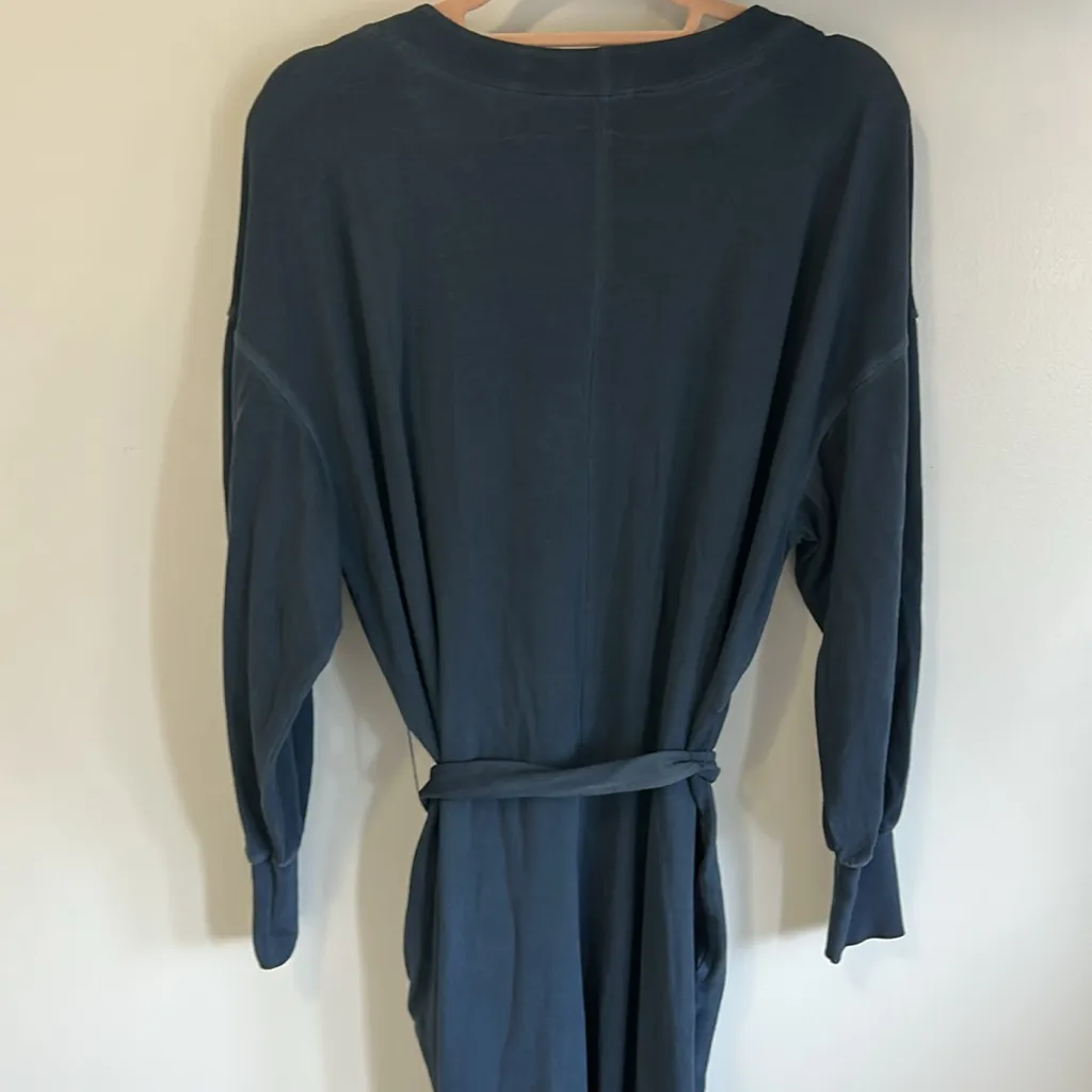 Something Navy V Neck Long Sleeve Jumpsuit Navy - Image 8