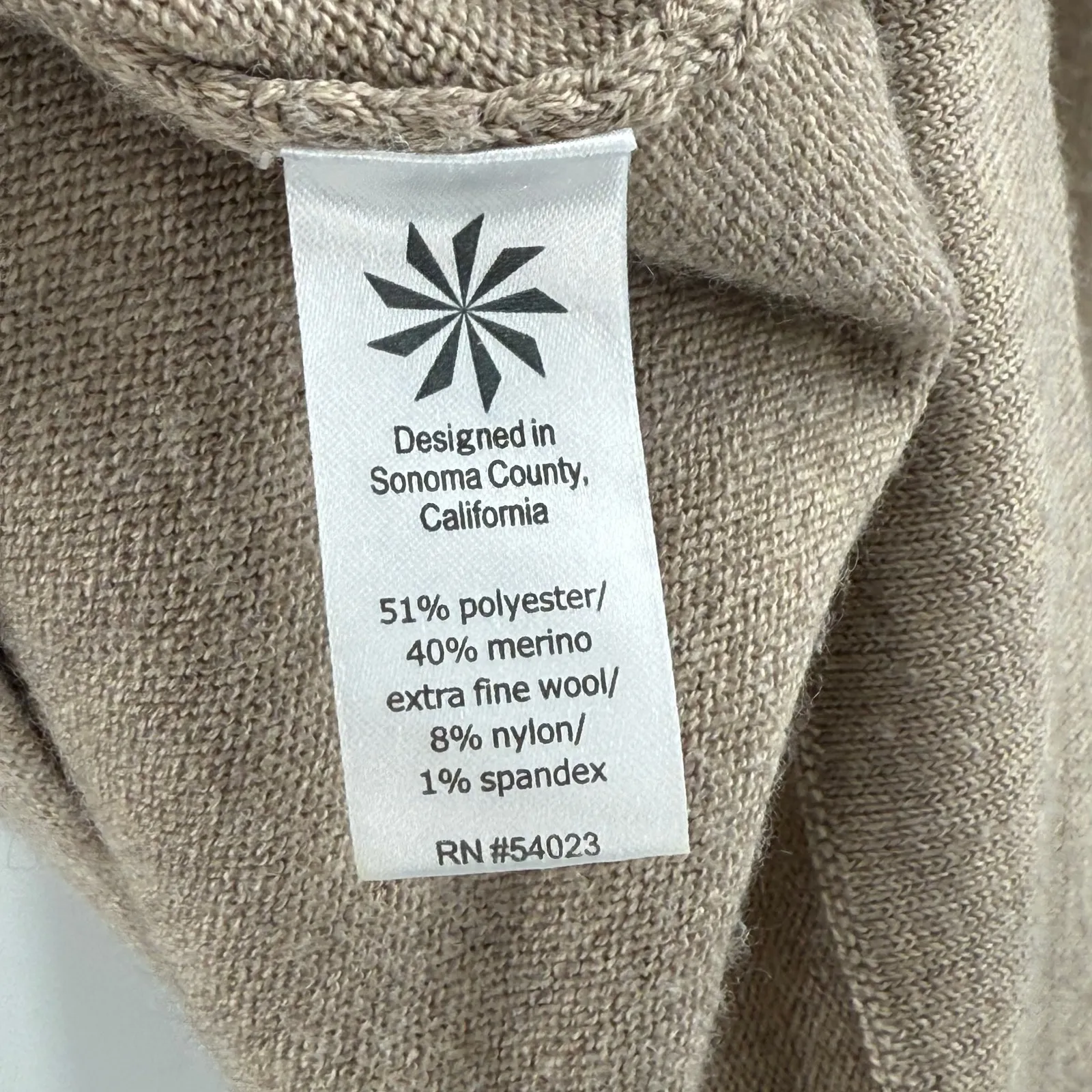 Athleta Sweater SZ Small Merino Wool Blend Turtleneck Snaps Oatmeal 159163 Snaps - Image 14