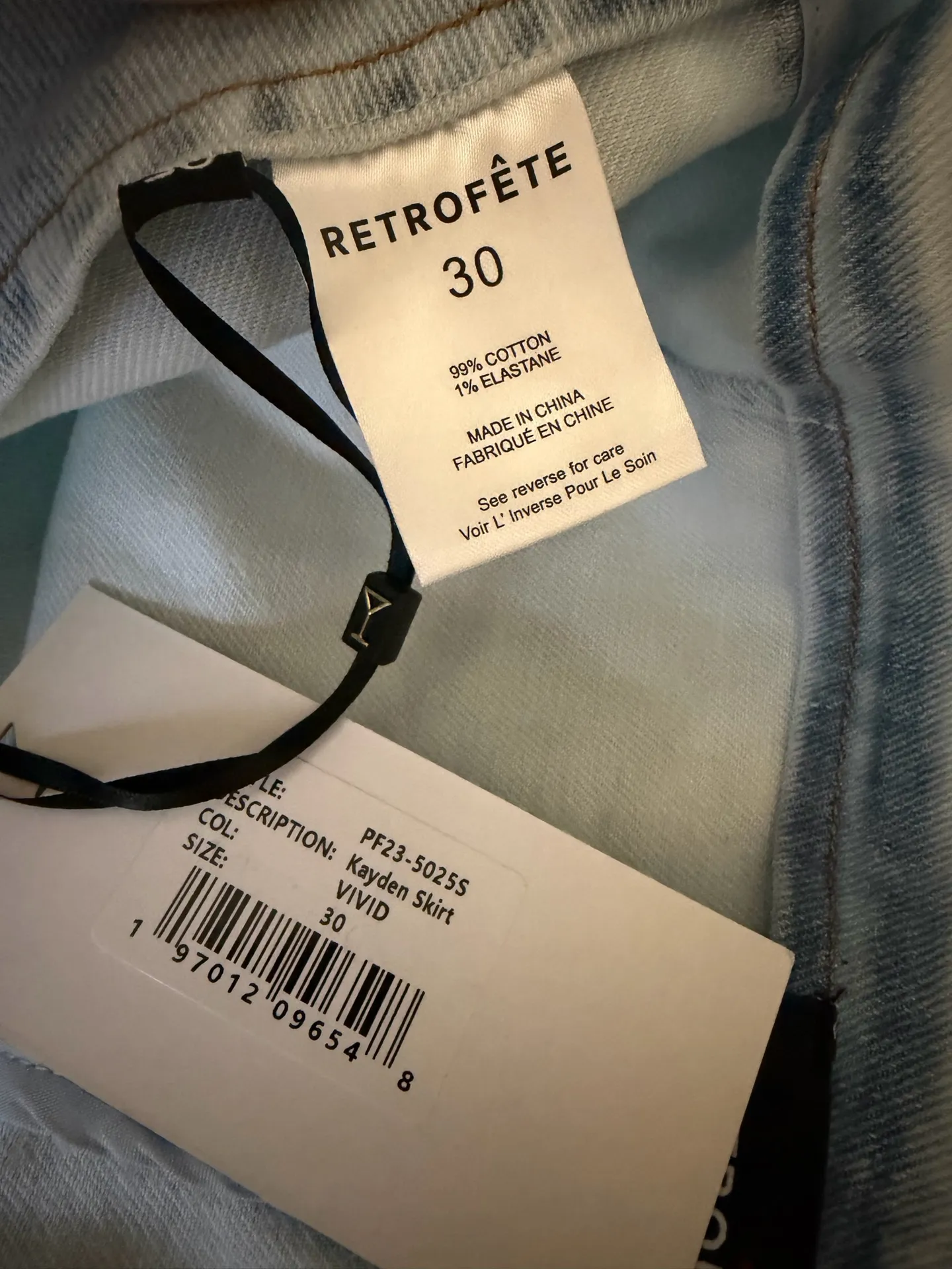 Retrofete Kayden Skirt Vivid Blue Size 30 - Image 7