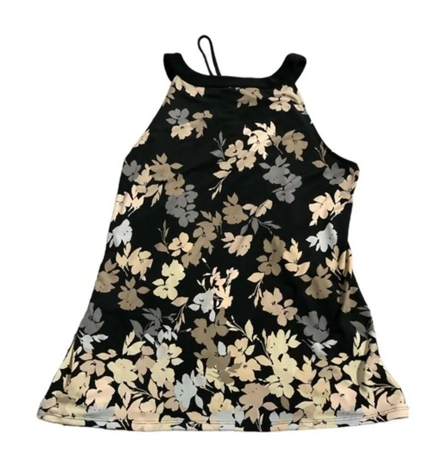 WHBM White House Black Market Floral Sleeveless Blouse Size XS EUC NEW #1743 - Image 2