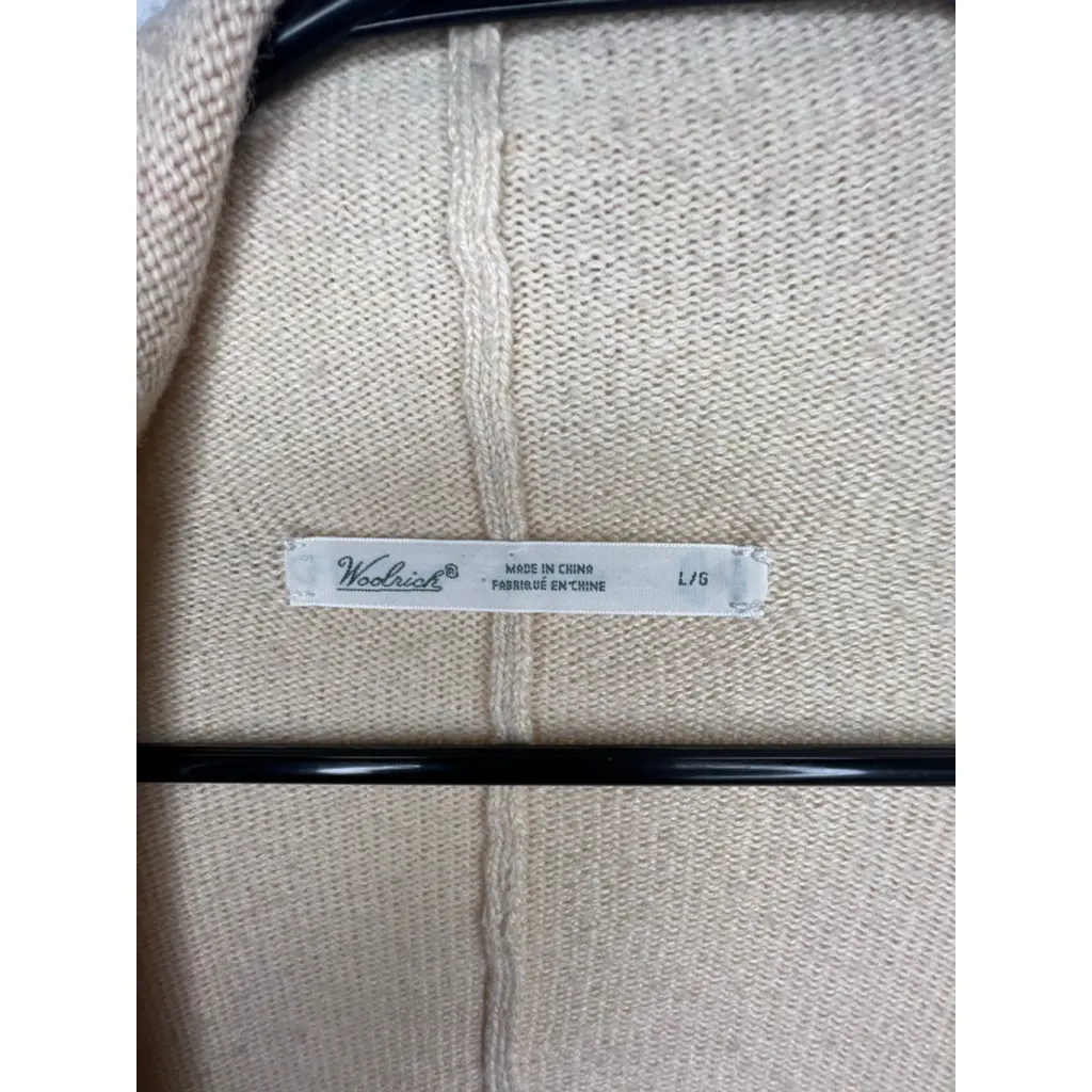 Woolrich Boho Southwestern Open Front Cardigan Sweater With Fringe Hem - Image 2