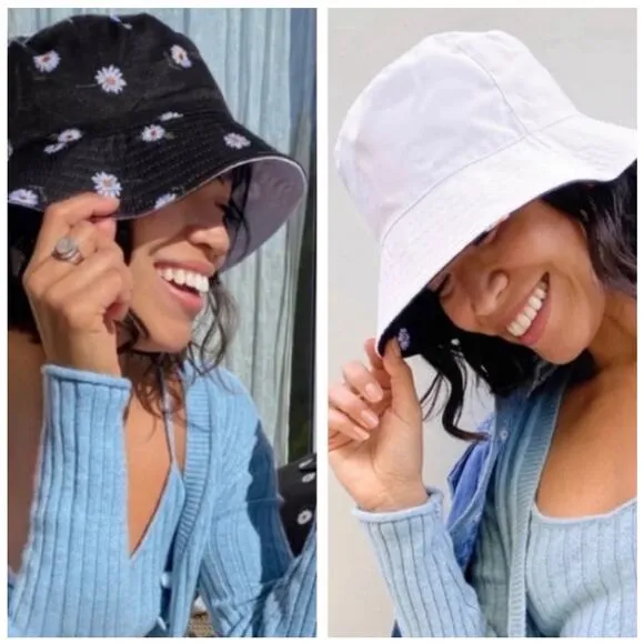 NWT ALICE + OLIVIA x Stacey Bendet Reversible Daisy Bucket Hat O/S - Image 2