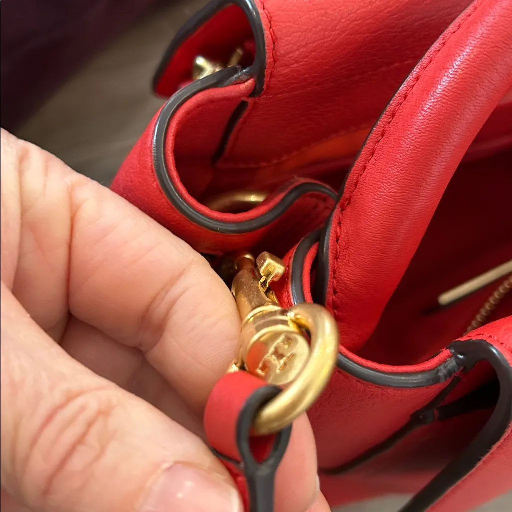 Tory Burch Red Leather Handbag - Image 9