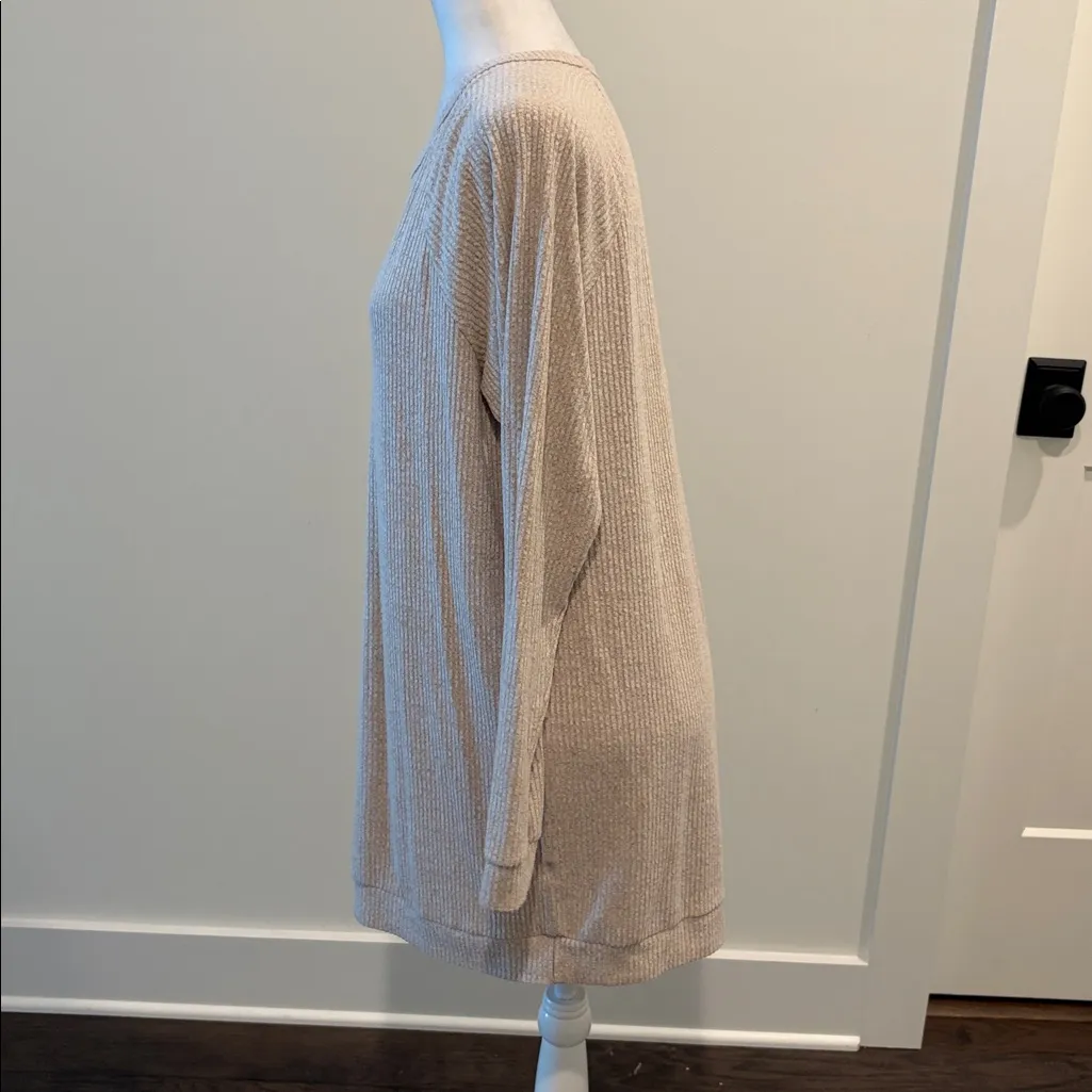 Evereve Bobi Soft Ribbed Tunic Top Sz L - Image 7