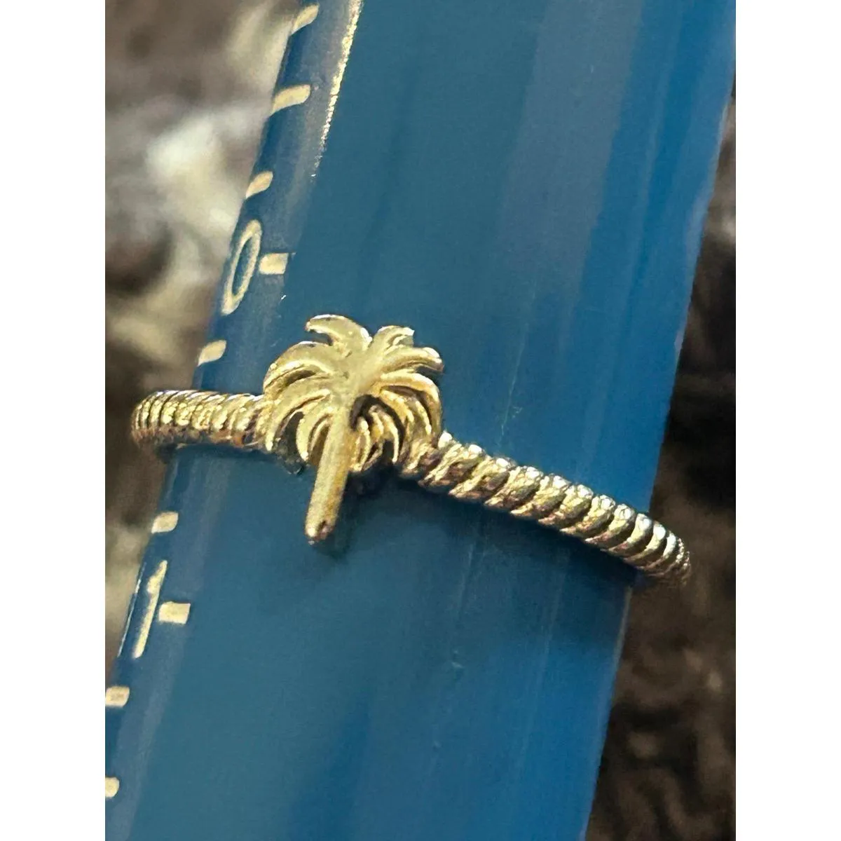 Palm tree ring size 10.5 z11 925 sterling silver - Image 3