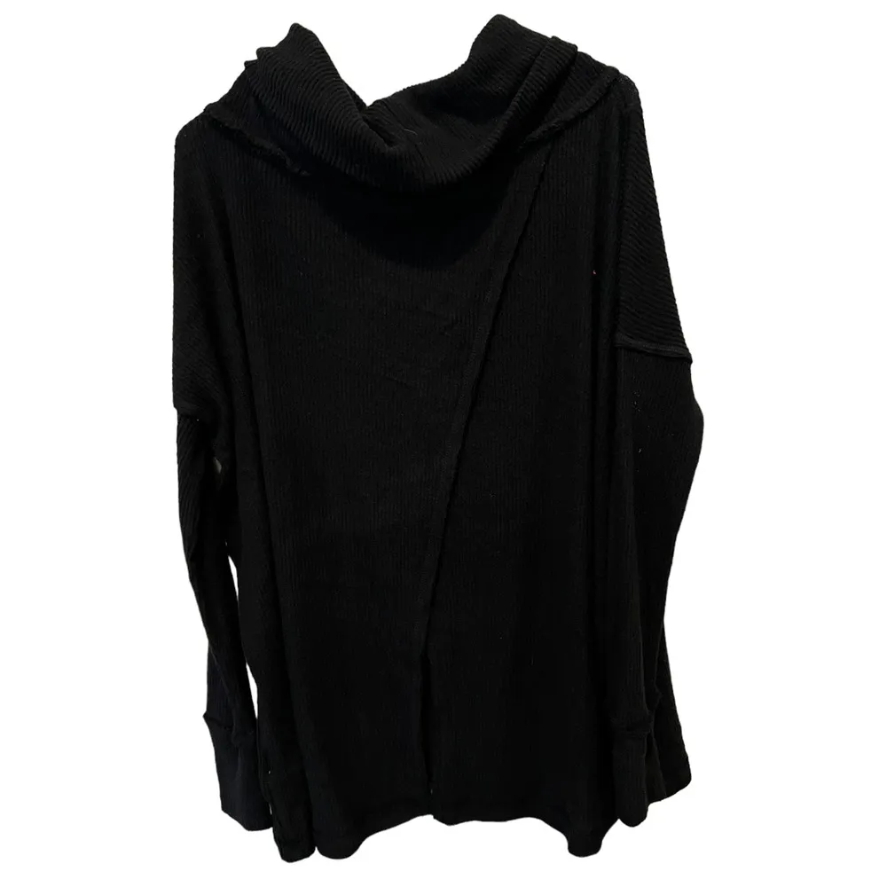 FREE PEOPLE Juicy Long Sleeve Cowl Neck Shirt (S) - Image 3