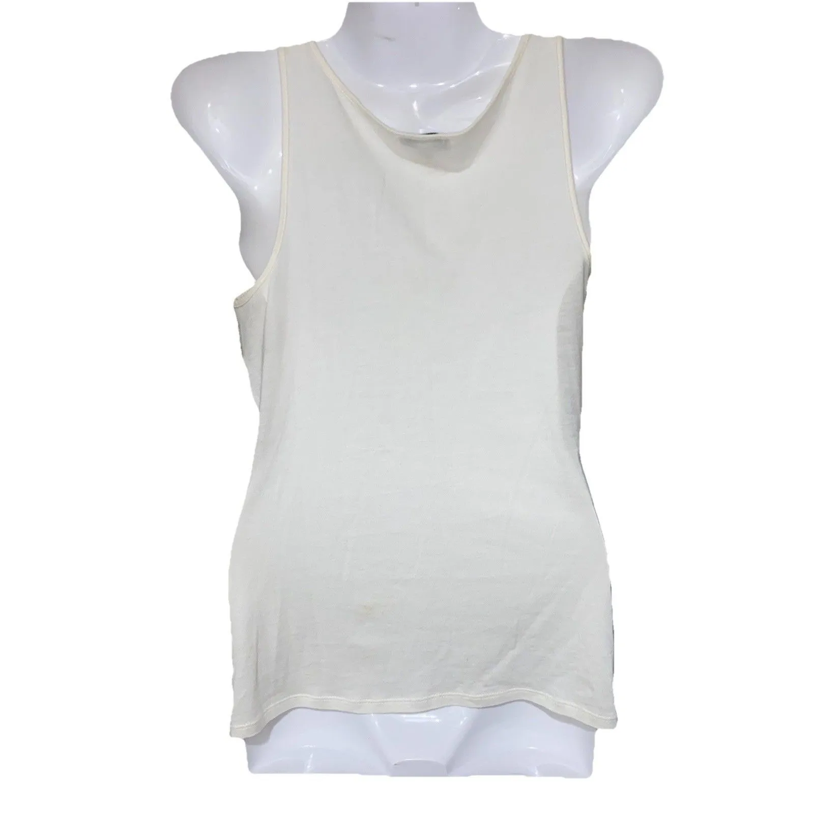 Express Knit Tank Top Womens Gold Tan Metallic Top XSTP - Image 3