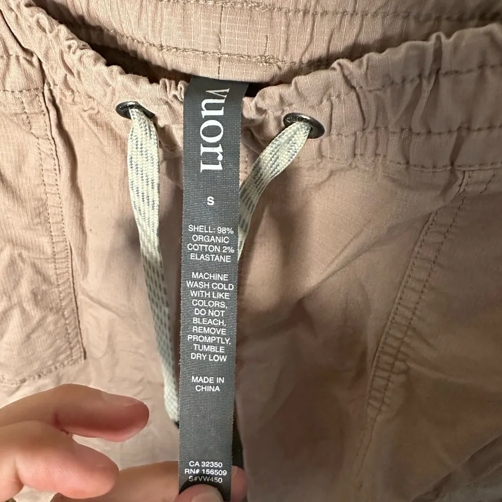 Vuori rip stop pant size S light terracotta color organic cotton - Image 3