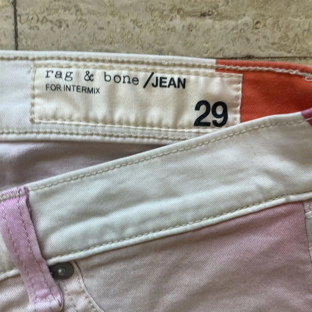 Rag & Bone Women's 80s Vibe Intermix In White Highlighter Jeggings Jeans Size 29 - Image 2