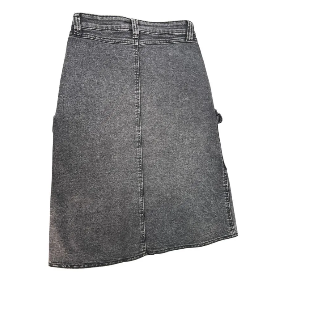 Sincerely Jules | 3 | Cargo Denim Midi Skirt Utility Jean Women's Washed Black - Image 2