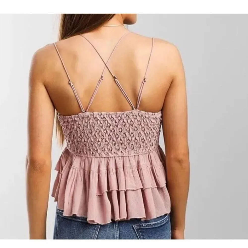 Free People Adella Cami in Dusty Mauve NWT Sz L - Image 2