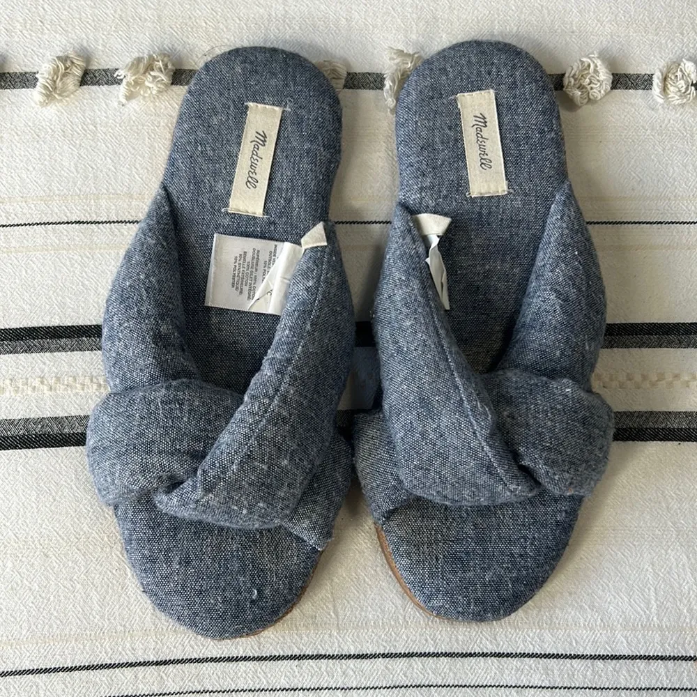 Madewell • Chambray Crisscross Scuff house Slippers - Image 17