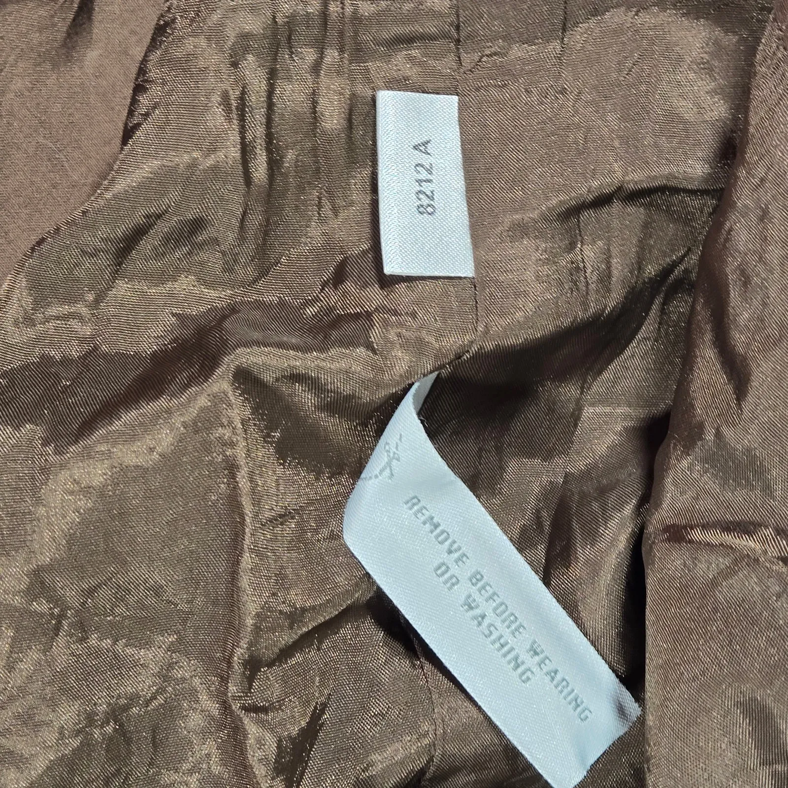 Ann Taylor‎ Loft Cotton Metallic A-Line Skirt Brown Embroidered Scalloped Hem 8 - Image 5