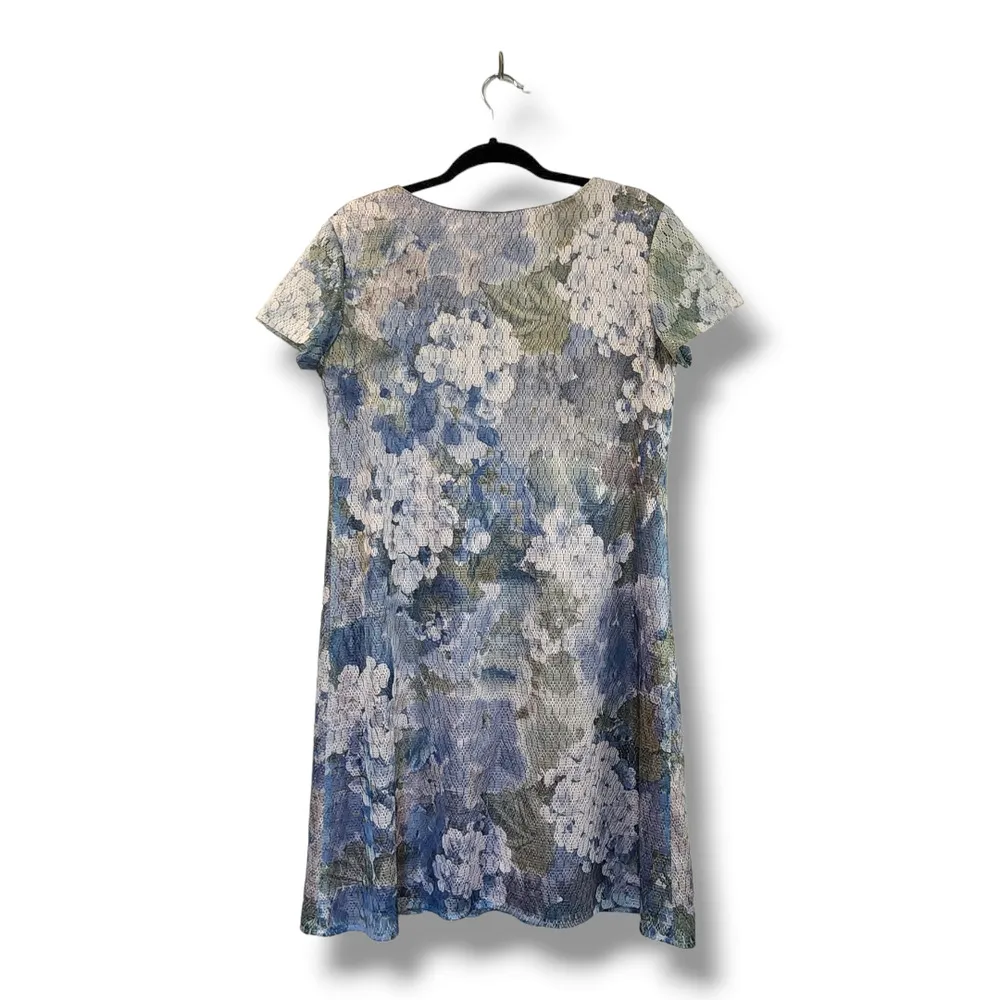 Another Thyme Vintage Floral Lace Overlay Shift Dress Women’s Size 10 - Image 2