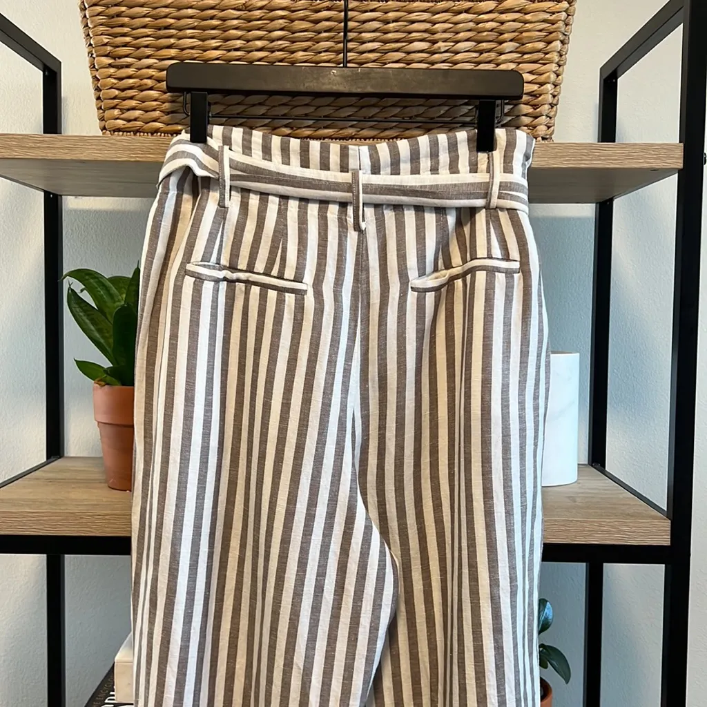 Madewell High-Rise Paper Bag Linen Blend Pant, 12 - Image 8