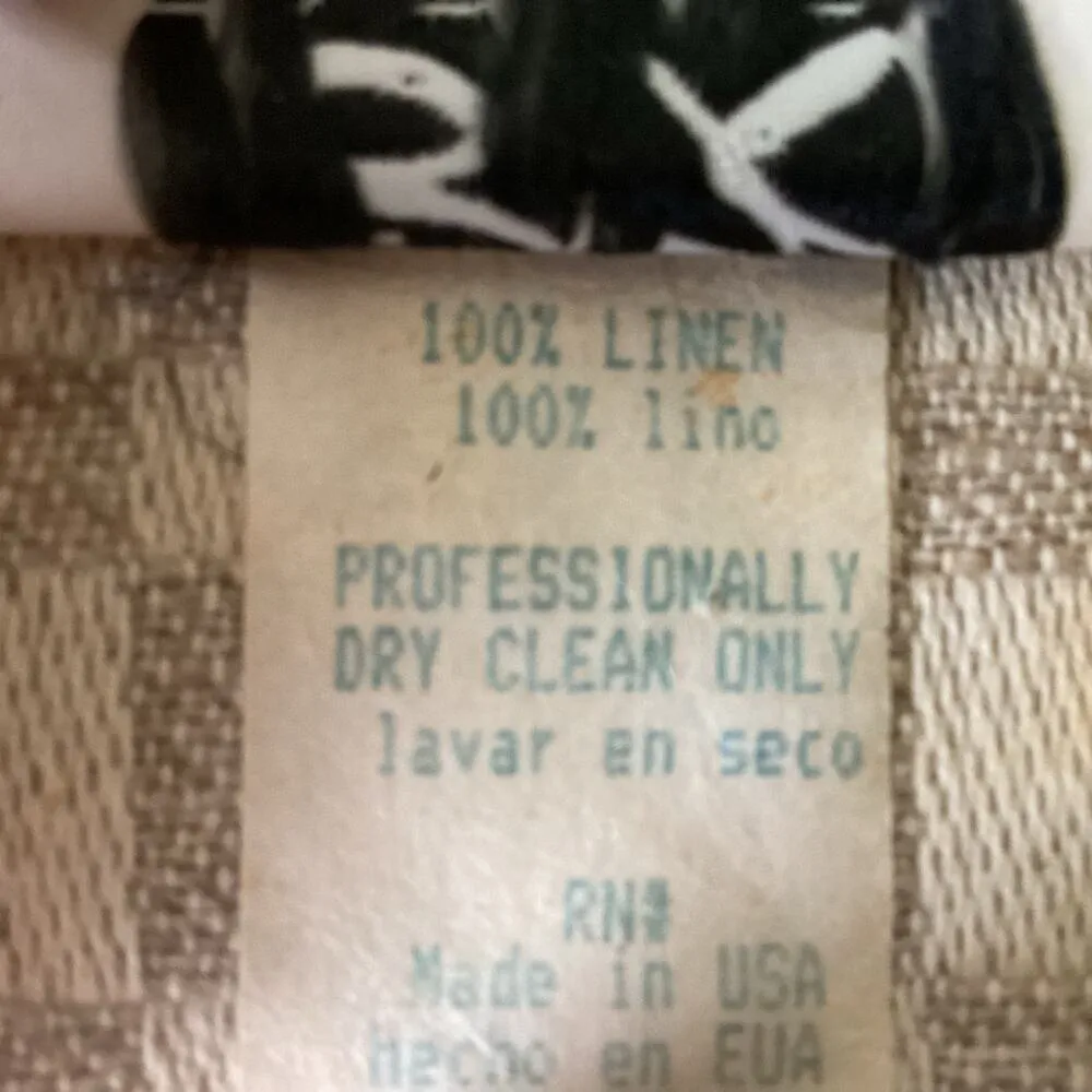 Vintage Fall Linen Vest Blazer Tan - Image 6